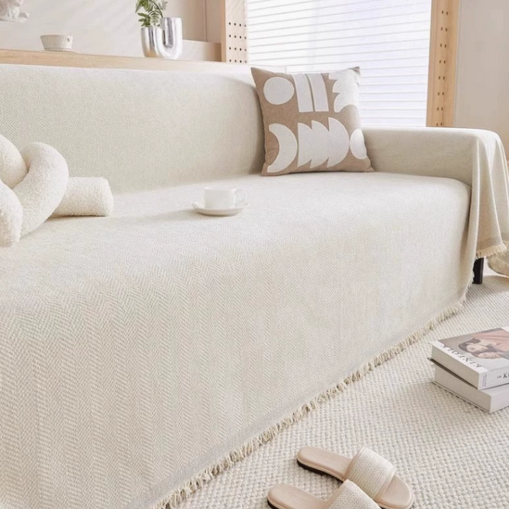 Modern Minimalist Couch Cover with Pet-Friendly Chenille Fabric | Water-Resistant Protection for Stylish Living Room 5