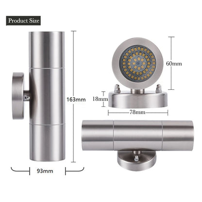 Modern Outdoor Wall Lamp | Stainless Steel Exterior Wall Lights with Up/Down Spotlight | IP65 Waterproof for Reliable Outdoor Illumination 4