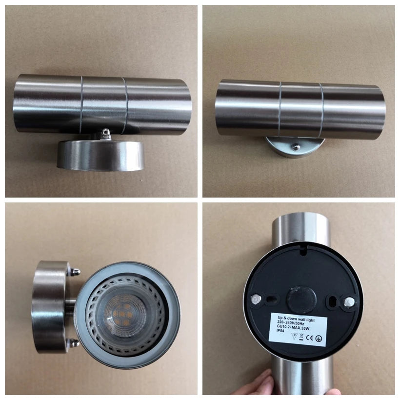 Modern Outdoor Wall Lamp | Stainless Steel Exterior Wall Lights with Up/Down Spotlight | IP65 Waterproof for Reliable Outdoor Illumination 5