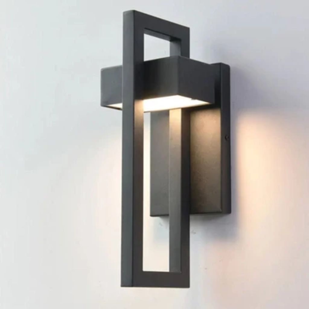 Modern Outdoor Wall Light | Exterior Wall Lantern with Up Down Illumination | Weatherproof Design for Ambient Outdoor Spaces 0