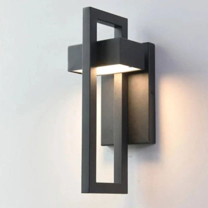Modern Outdoor Wall Light | Exterior Wall Lantern with Up Down Illumination | Weatherproof Design for Ambient Outdoor Spaces 0