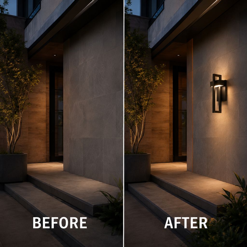 Modern Outdoor Wall Light | Exterior Wall Lantern with Up Down Illumination | Weatherproof Design for Ambient Outdoor Spaces 3