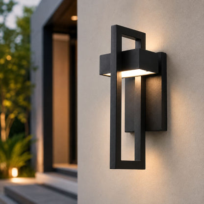 Modern Outdoor Wall Light | Exterior Wall Lantern with Up Down Illumination | Weatherproof Design for Ambient Outdoor Spaces 6