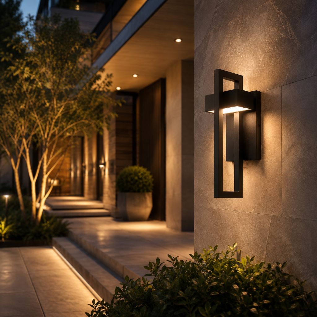 Modern Outdoor Wall Light | Exterior Wall Lantern with Up Down Illumination | Weatherproof Design for Ambient Outdoor Spaces 8