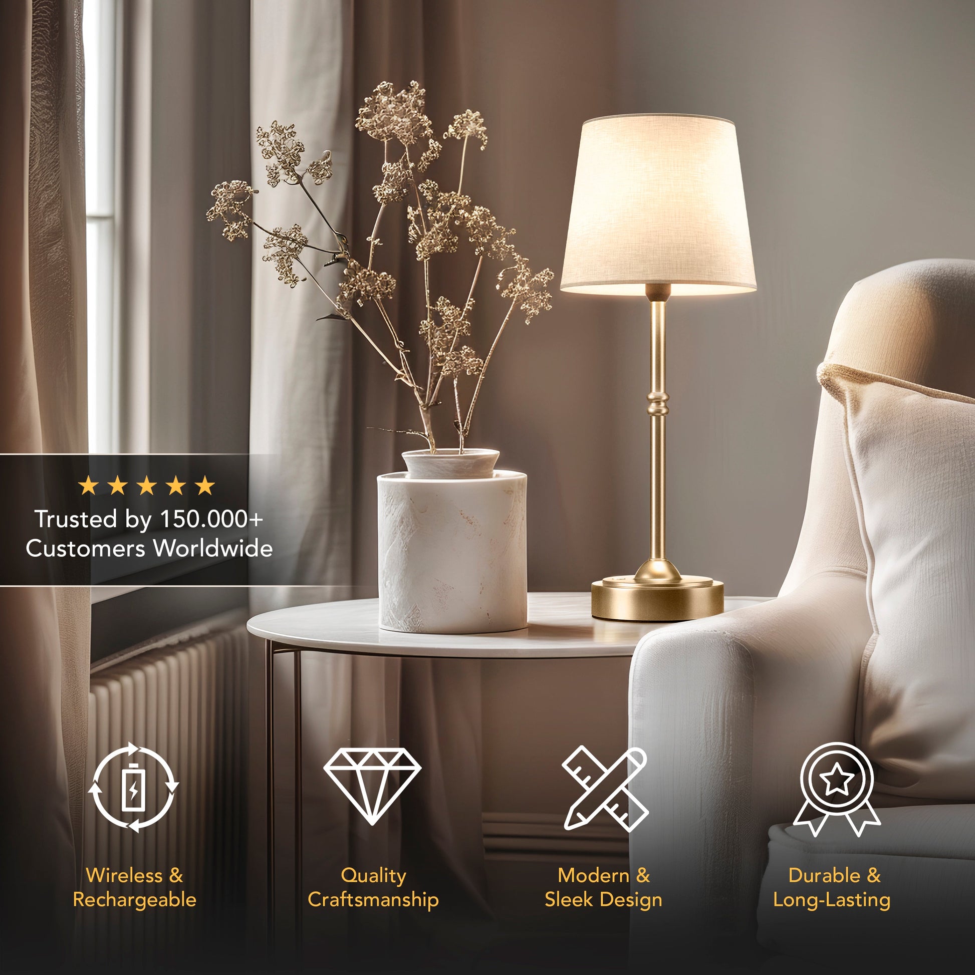 Modern Table Lamp | Adjustable Brightness & Stylish Design | Perfect for Bedrooms and Desks 1