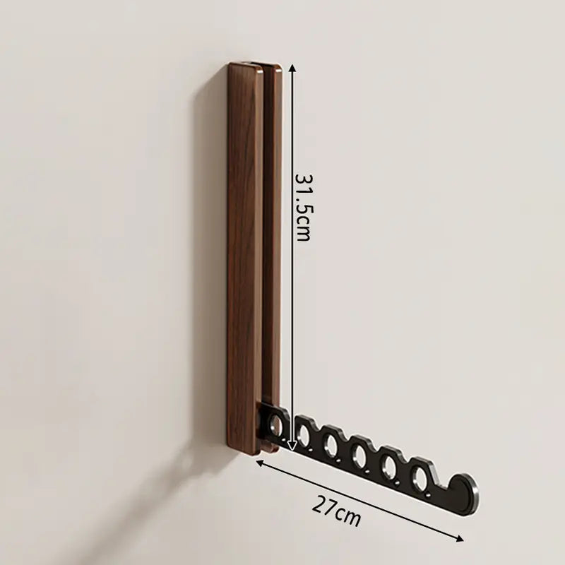 Modern Timber Collapsible Hanger Rail with Space-Saving Design for Stylish Organization 7