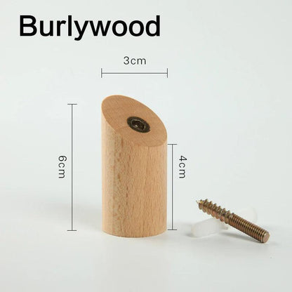 Modern Timber Wall Hook | Angular Design with Handcrafted Finish for Stylish Organization 0