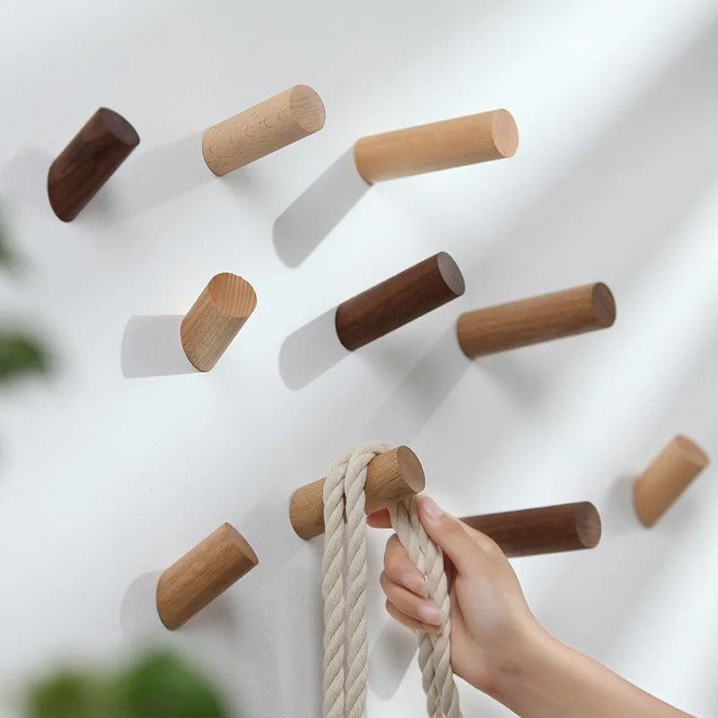 Modern Timber Wall Hook | Angular Design with Handcrafted Finish for Stylish Organization 2