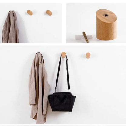 Modern Timber Wall Hook | Angular Design with Handcrafted Finish for Stylish Organization 6