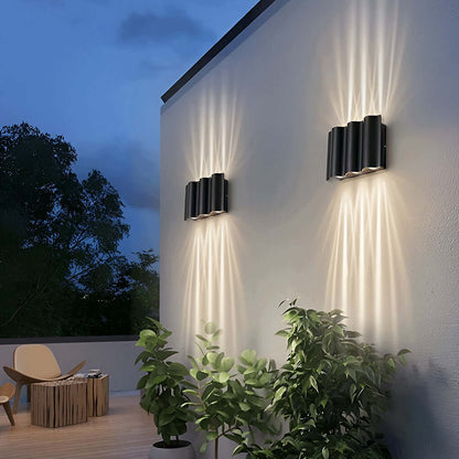 Modern Up-Down Wall Light | Wavy Aluminum Design with High-Brightness LED | Outdoor Sconce for Dynamic Illumination 2