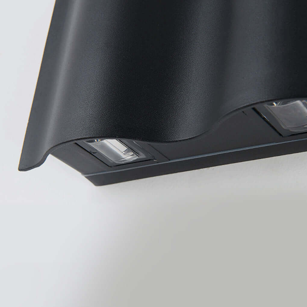 Modern Up-Down Wall Light | Wavy Aluminum Design with High-Brightness LED | Outdoor Sconce for Dynamic Illumination 6