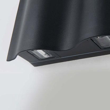 Modern Up-Down Wall Light | Wavy Aluminum Design with High-Brightness LED | Outdoor Sconce for Dynamic Illumination 6