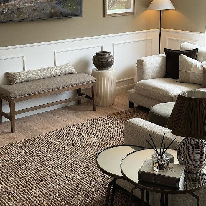Natural Jute Area Rug | Rustic Handwoven Design with Durable Texture | Cozy Accent for Living Spaces 0