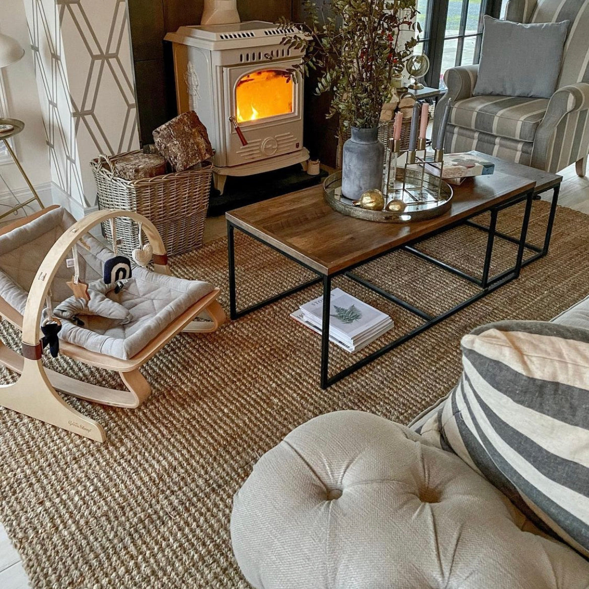 Natural Jute Area Rug | Rustic Handwoven Design with Durable Texture | Cozy Accent for Living Spaces 1