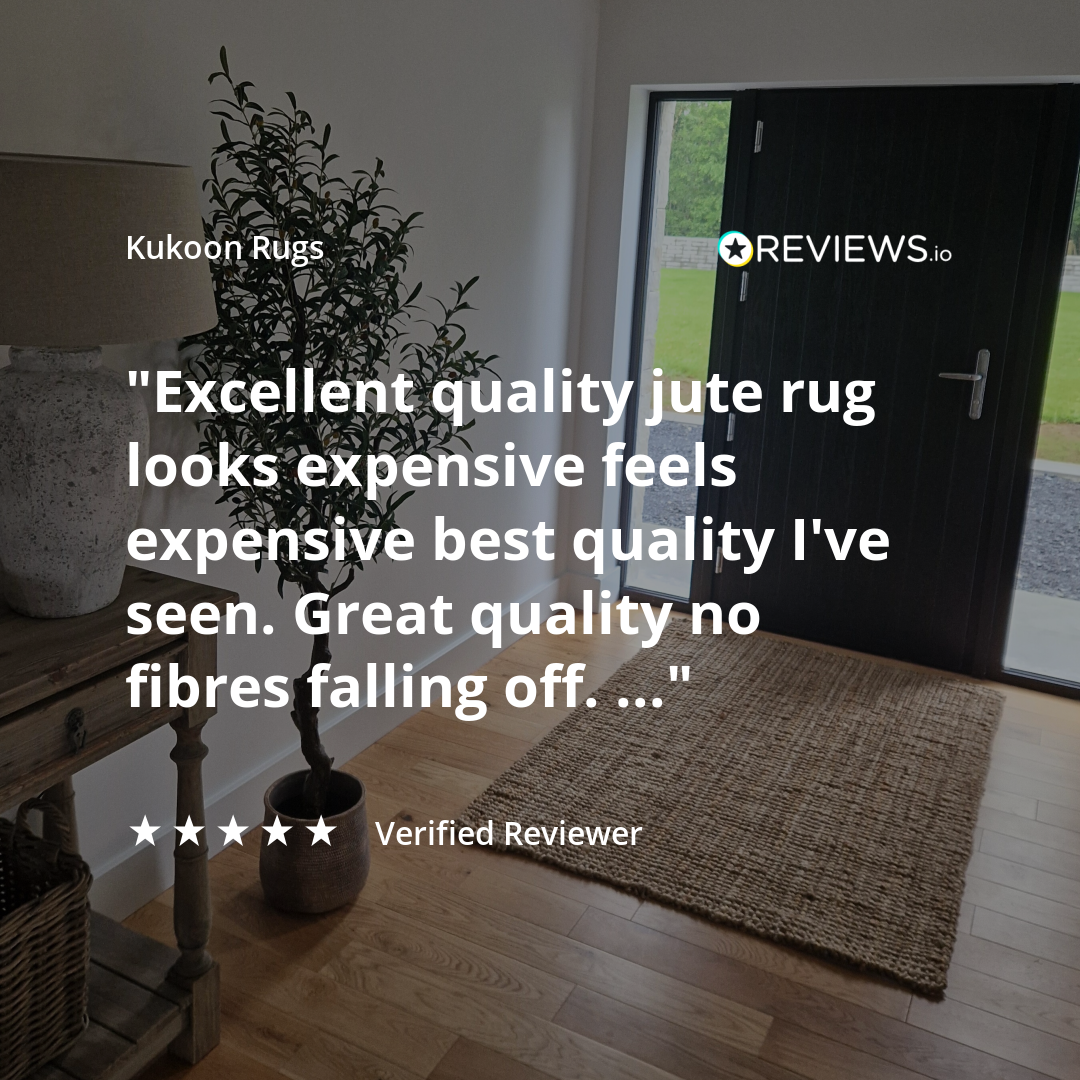 Natural Jute Area Rug | Rustic Handwoven Design with Durable Texture | Cozy Accent for Living Spaces 6