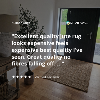 Natural Jute Area Rug | Rustic Handwoven Design with Durable Texture | Cozy Accent for Living Spaces 6
