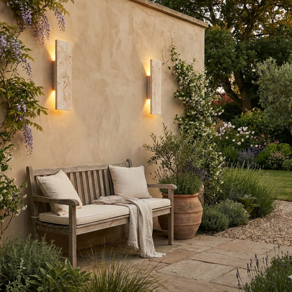 Natural Stone | Outdoor Wall Sconce Lighting with Waterproof Design | Elegant Illumination for Sophisticated Spaces 1