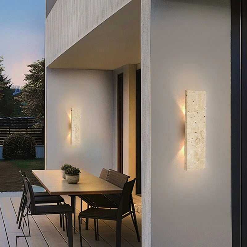 Natural Stone | Outdoor Wall Sconce Lighting with Waterproof Design | Elegant Illumination for Sophisticated Spaces 2