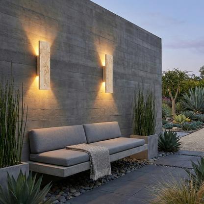 Natural Stone | Outdoor Wall Sconce Lighting with Waterproof Design | Elegant Illumination for Sophisticated Spaces 4