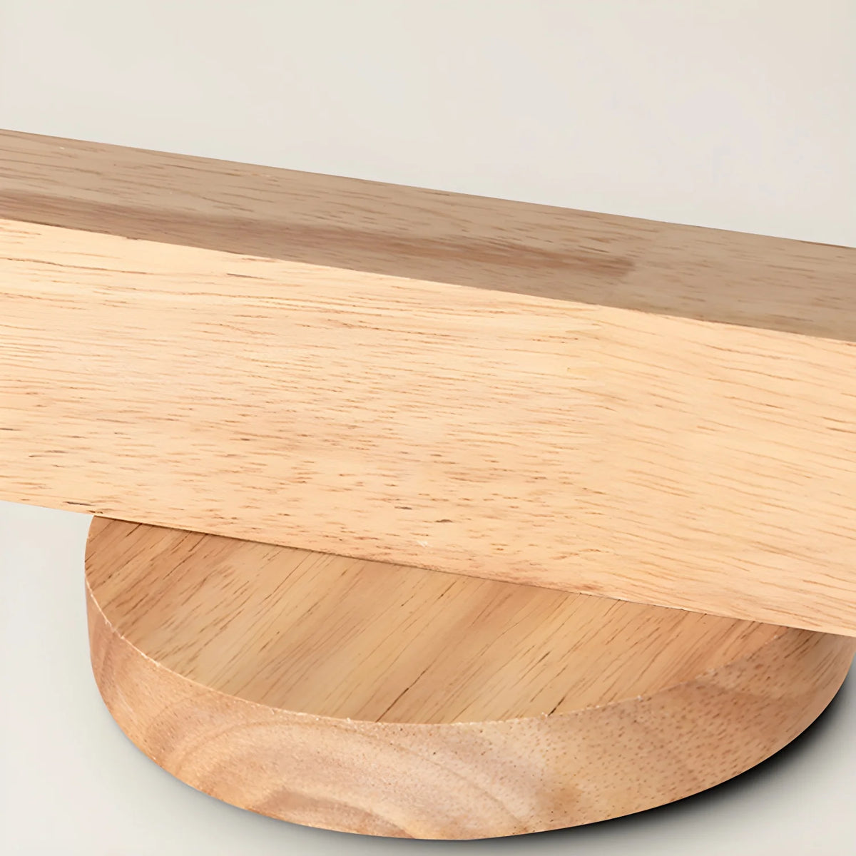 Natural Wood Beam | LED Track Lighting with Dimmable Feature | Stylish Illumination for Home Decor