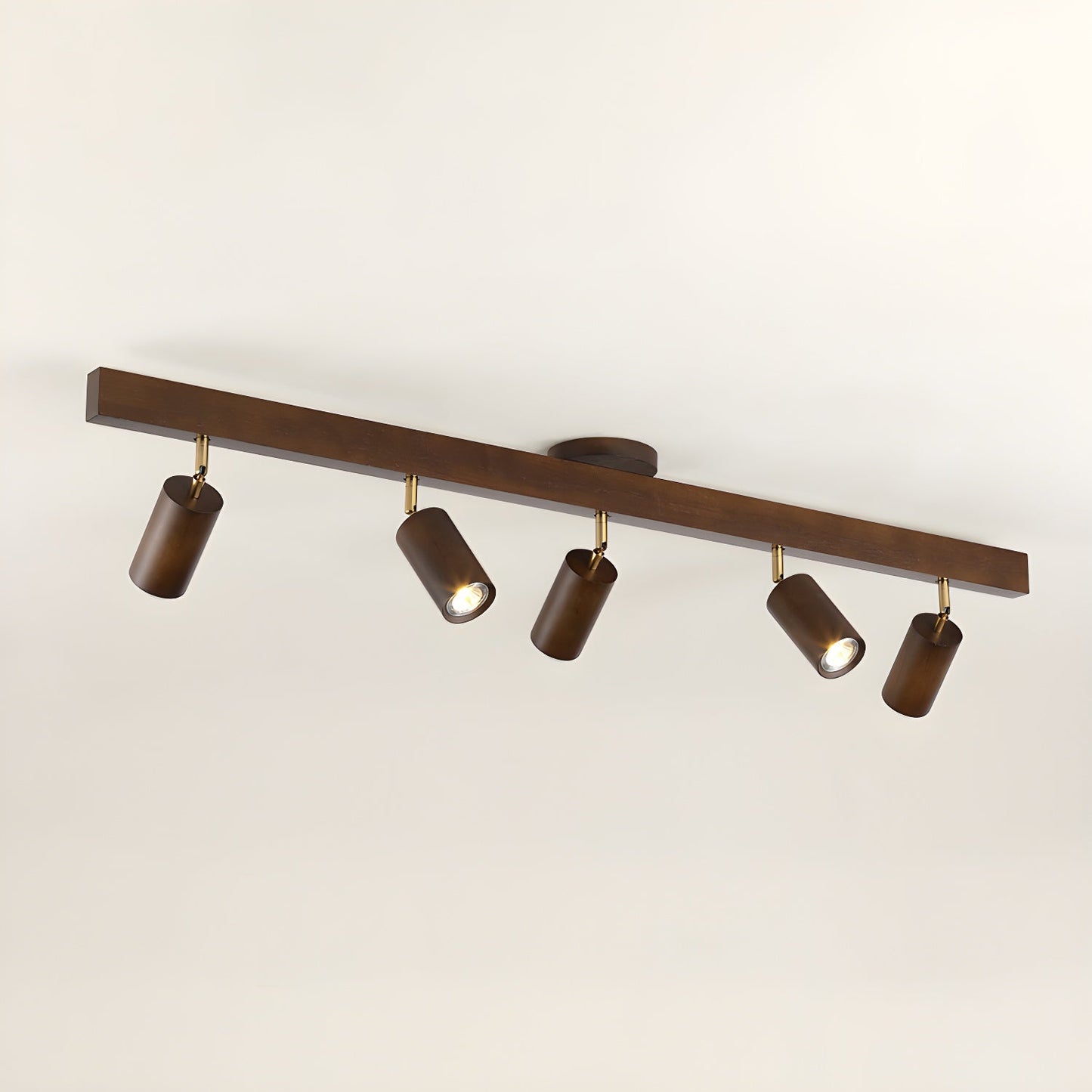 Natural Wood Beam | LED Track Lighting with Dimmable Feature | Stylish Illumination for Home Decor 13