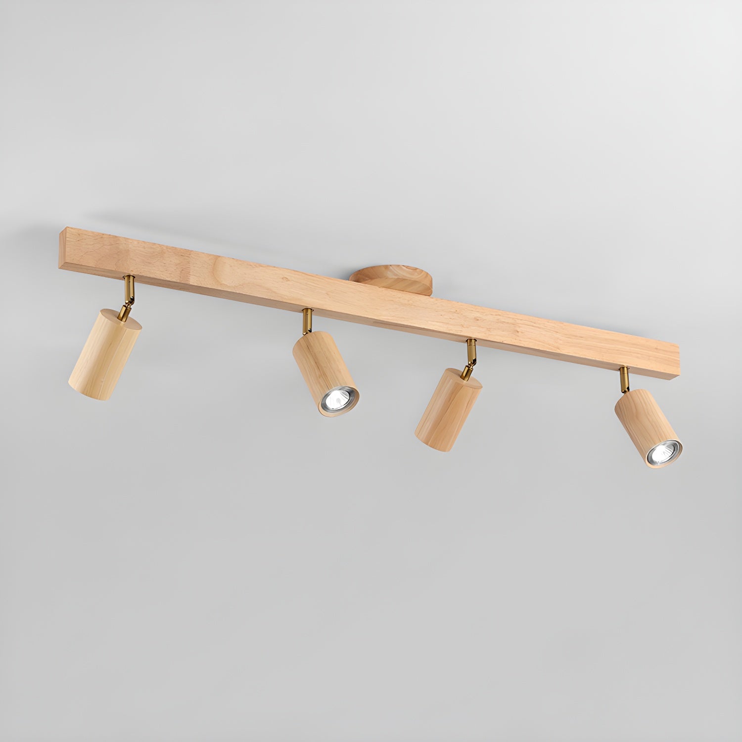 Natural Wood Beam | LED Track Lighting with Dimmable Feature | Stylish Illumination for Home Decor 15