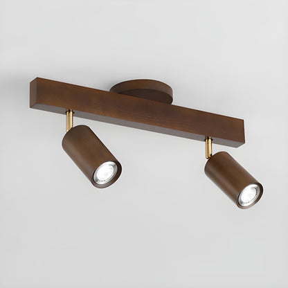 Natural Wood Beam | LED Track Lighting with Dimmable Feature | Stylish Illumination for Home Decor 16