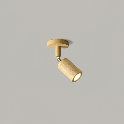 Natural Wood Beam | LED Track Lighting with Dimmable Feature | Stylish Illumination for Home Decor 9