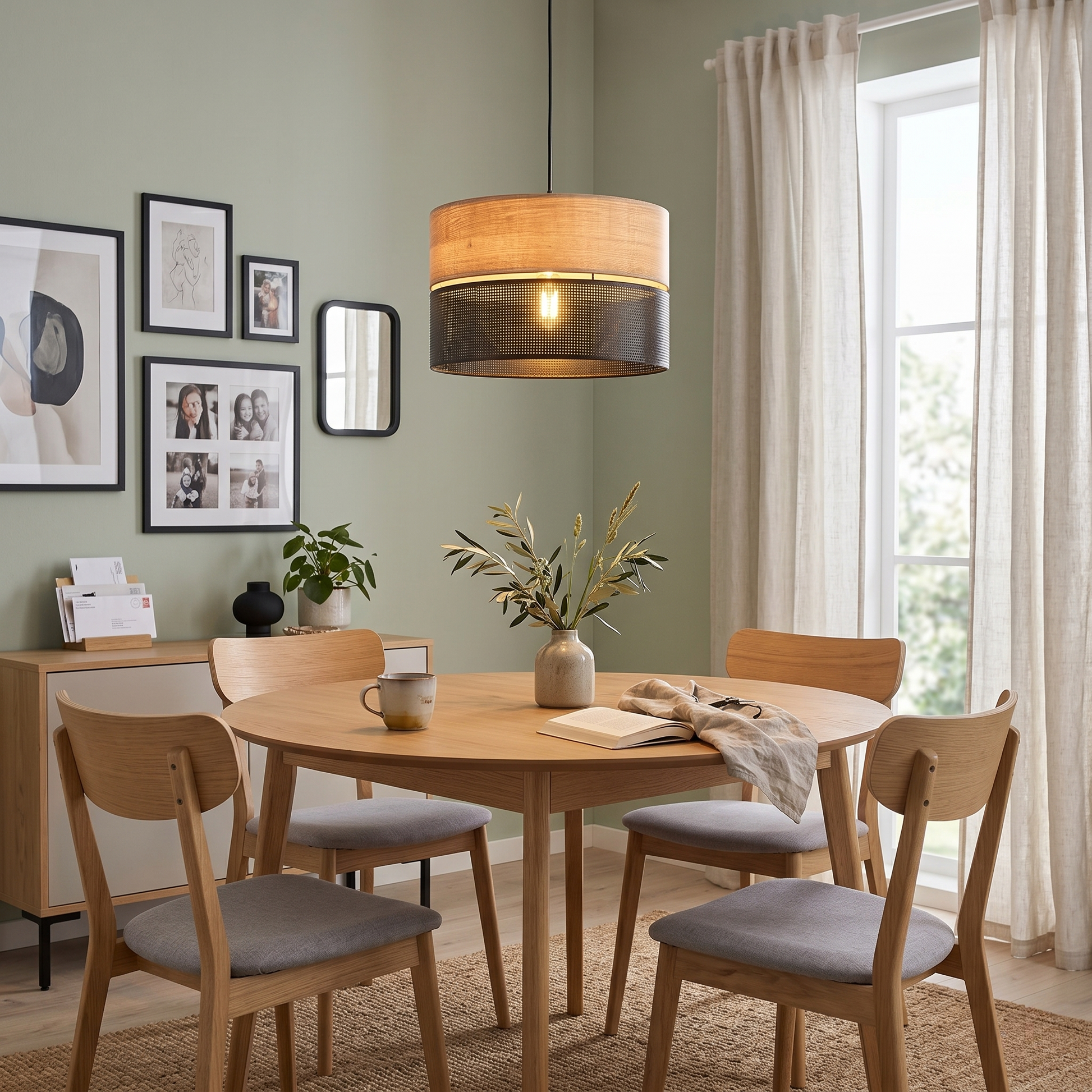 Nicol Collection | Black Pendant Light with Soft Ambient Glow | Scandinavian Design for Cozy Spaces 0