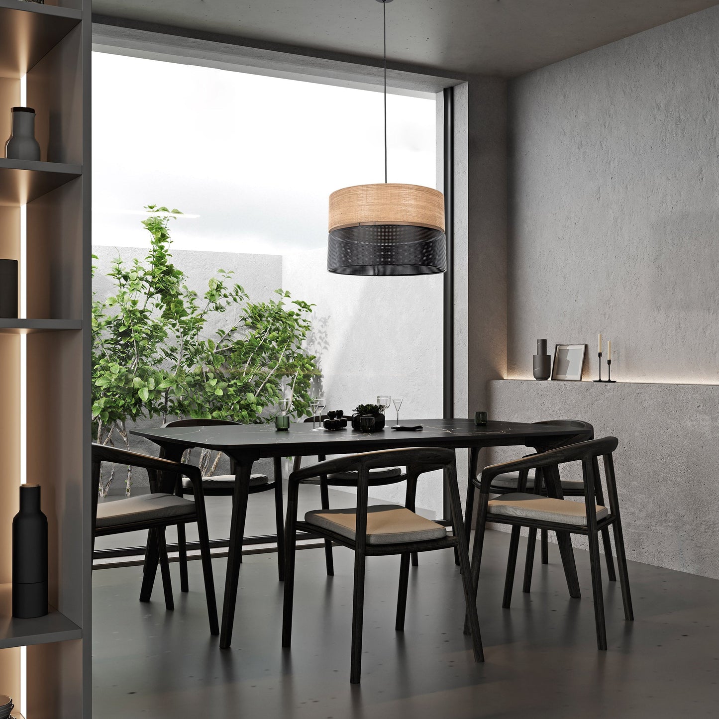 Nicol Collection | Black Pendant Light with Soft Ambient Glow | Scandinavian Design for Cozy Spaces 4