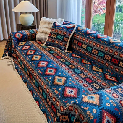 Nomad Dream | Boho Couch Cover with Soft Chenille & Vibrant Pattern | Stylish Protection for Pet-Friendly Homes 1