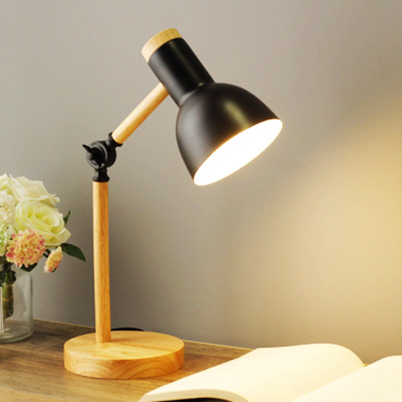 Nordic Charm | Wooden Desk Lamp with Adjustable Light Angle | Minimalist Design for Cozy Workspaces 1