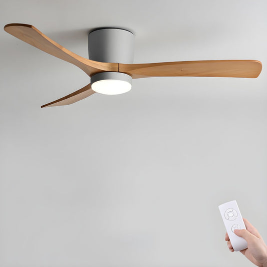 Nordic Collection | Flush Mount Ceiling Fan Light with Adjustable Brightness | Elegant Design for Modern Home Ambiance 0