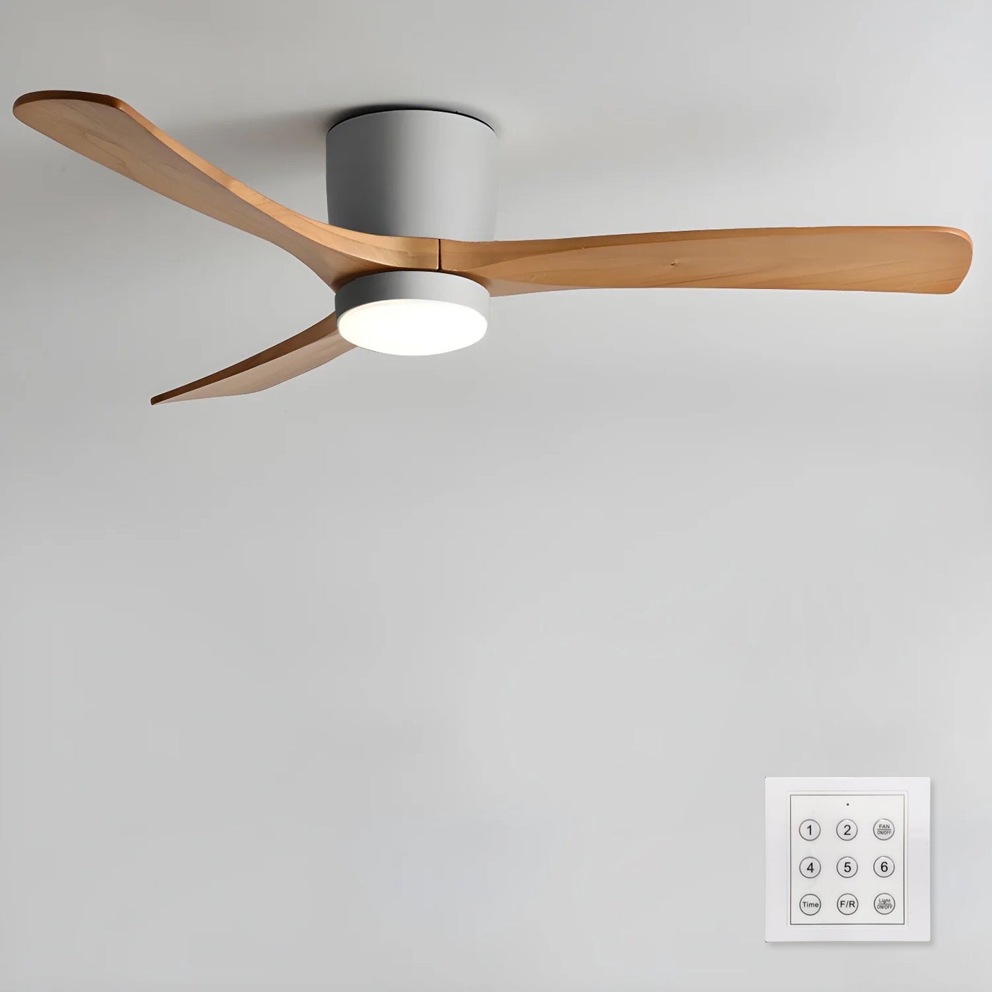 Nordic Collection | Flush Mount Ceiling Fan Light with Adjustable Brightness | Elegant Design for Modern Home Ambiance 11