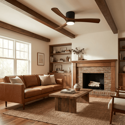 Nordic Collection | Flush Mount Ceiling Fan Light with Adjustable Brightness | Elegant Design for Modern Home Ambiance 3
