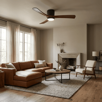 Nordic Collection | Flush Mount Ceiling Fan Light with Adjustable Brightness | Elegant Design for Modern Home Ambiance 6