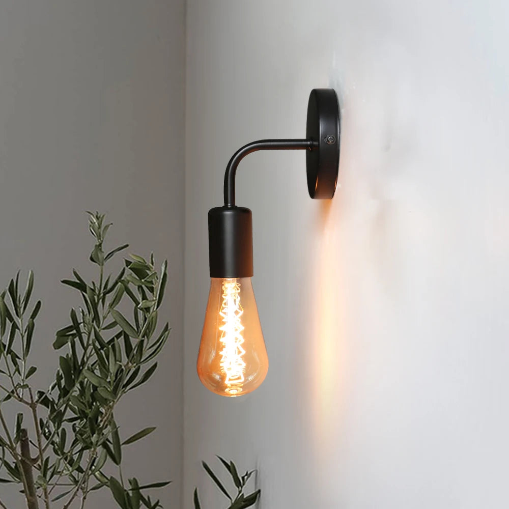 Nordic Modern Wall Sconce Lighting | Iron Black Design with E27 Socket | Elegant Indoor Wall Lamp for Versatile Spaces 4