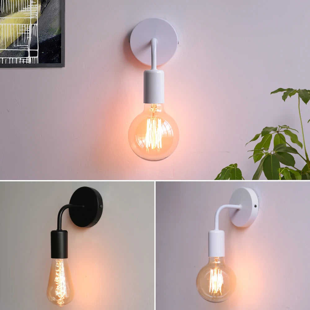 Nordic Modern Wall Sconce Lighting | Iron Black Design with E27 Socket | Elegant Indoor Wall Lamp for Versatile Spaces 5