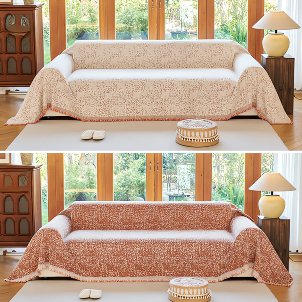 Nordic Speckle | Reversible Couch Cover with Soft Texture | Pet-Friendly Design for Cozy Living Spaces 4