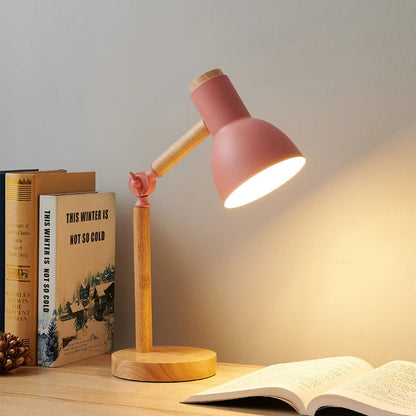 Nordic Wooden Desk Lamp | Adjustable Table Light with Soft Glow | Ideal Bedside Lamp for Study and Relaxation 2
