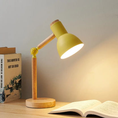 Nordic Wooden Desk Lamp | Adjustable Table Light with Soft Glow | Ideal Bedside Lamp for Study and Relaxation 3