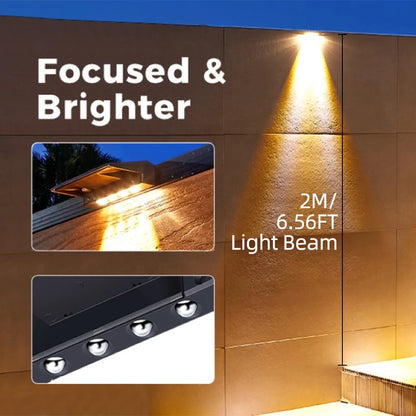 Outdoor Solar Wall Lights | Solar Powered Wall Lantern with 150 Lumen Brightness | Waterproof Design for Yard Safety 2