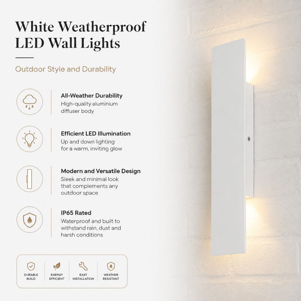 Outdoor Wall Light | Weatherproof Aluminium Lantern with Efficient LED | Perfect for Gardens and Patios 2