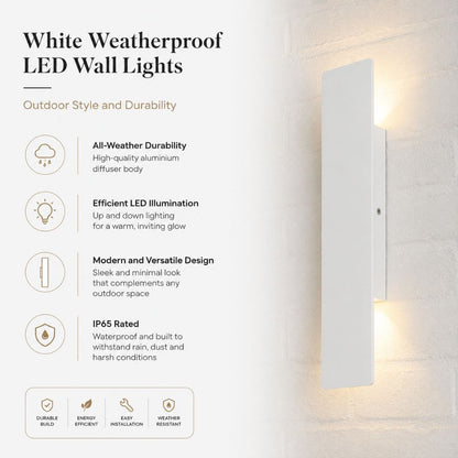 Outdoor Wall Light | Weatherproof Aluminium Lantern with Efficient LED | Perfect for Gardens and Patios 2