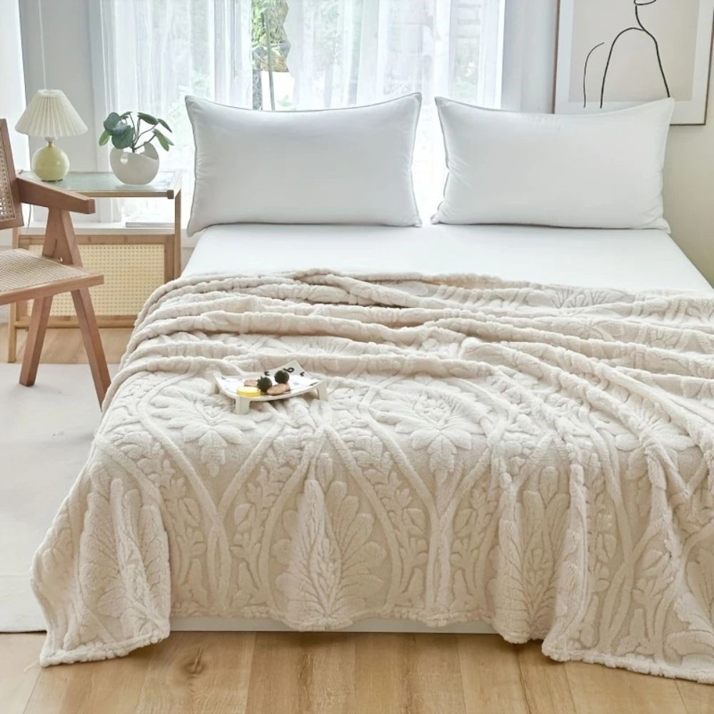 Paris Weave | Fleece Blanket with Soft Microfiber Blend | Cozy Layer for Home Decor 1