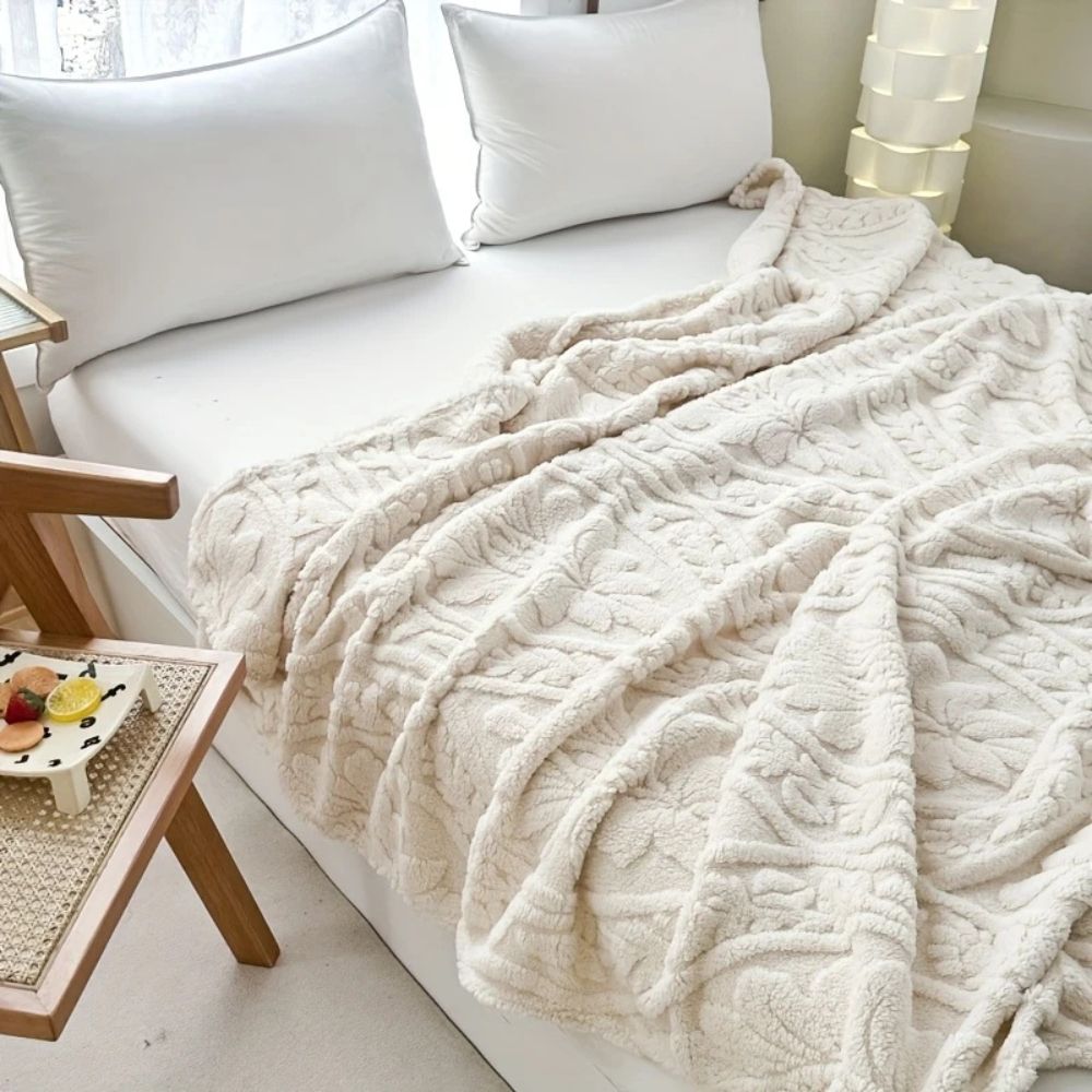 Paris Weave | Fleece Blanket with Soft Microfiber Blend | Cozy Layer for Home Decor 2