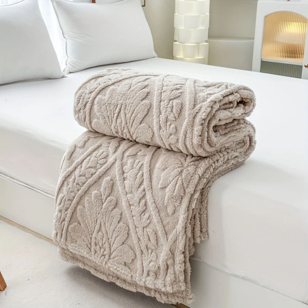 Paris Weave | Fleece Blanket with Soft Microfiber Blend | Cozy Layer for Home Decor 8