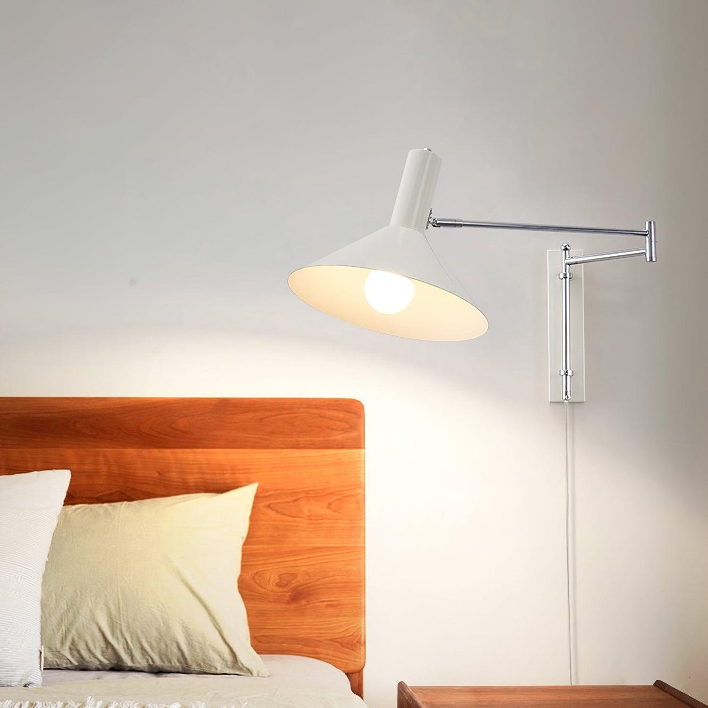 Peak Collection | Wall Lamp with 360-Degree Swivel & Adjustable Arm | Versatile Plug-In Lighting for Home Decor 3