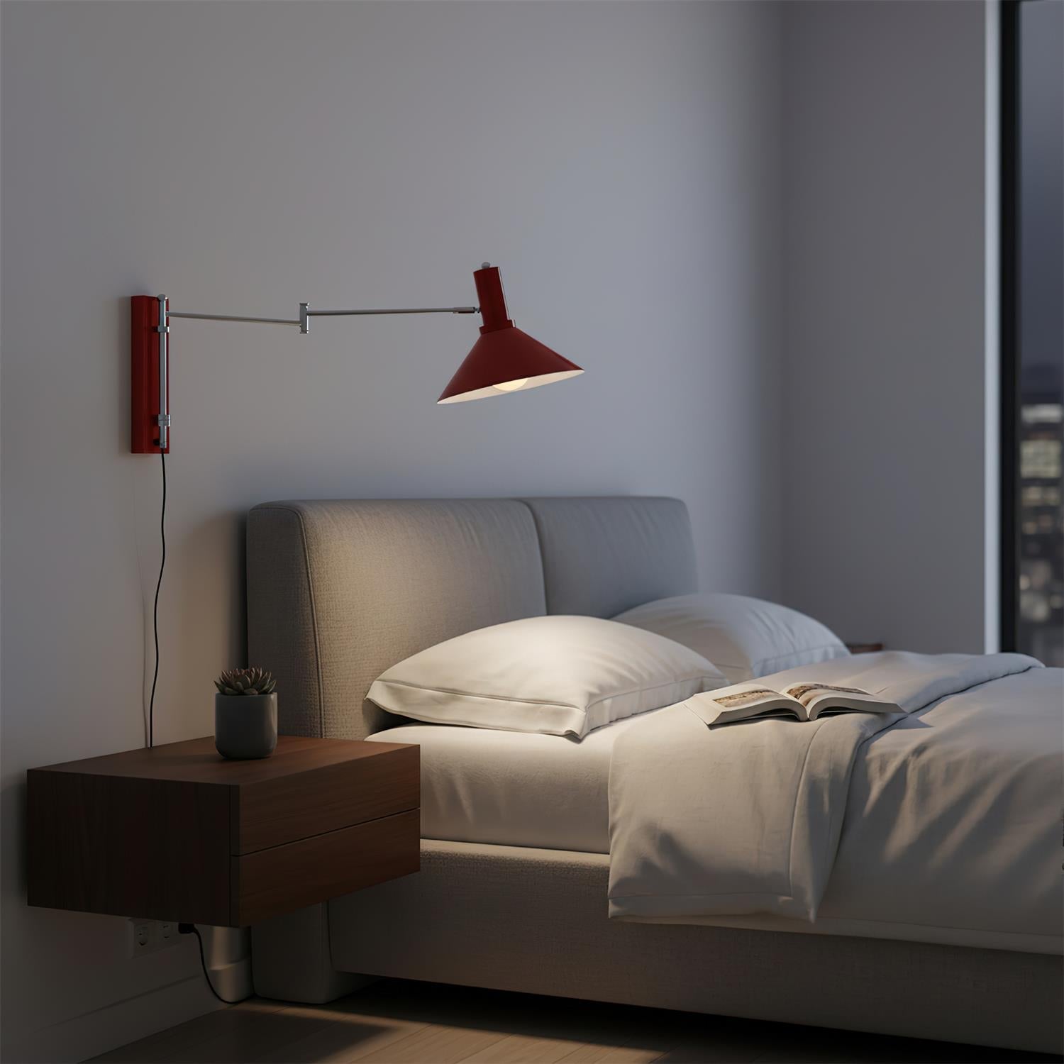 Peak Collection | Wall Lamp with 360-Degree Swivel & Adjustable Arm | Versatile Plug-In Lighting for Home Decor 8