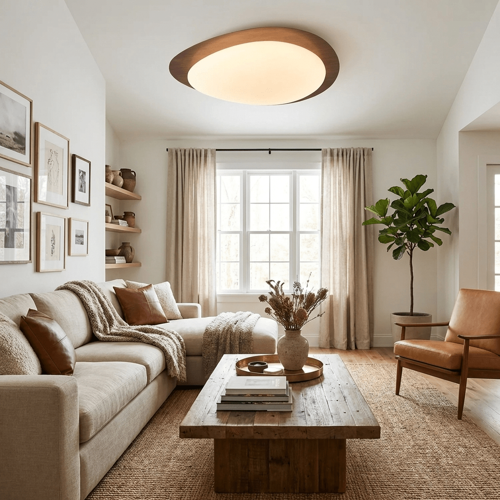 Pebble Collection | Flush Mount Ceiling Light with Adjustable Brightness | Elegant Design for Stylish Interiors 2